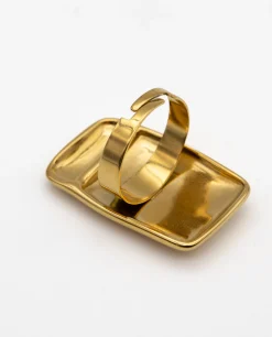 ANILLO ONE · ACERO BAÑO ORO