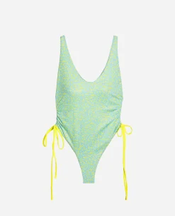 BAÑADOR BLOSSOM · AMARILLO LIMÓN Y CIAN