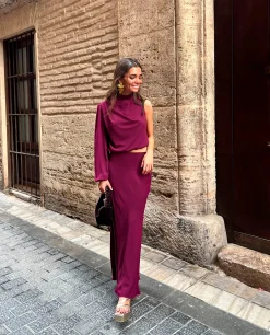 BLUSA MRS. ARRIAGA · CIRUELA