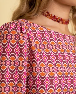 BLUSA MRS. JUÁREZ · PRINT NARANJA