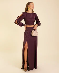 BLUSA MRS. VALLEJO · BERENJENA