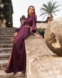 BLUSA MRS. VALLEJO · BERENJENA