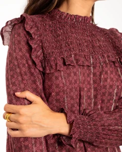 BLUSA TOGETHER AS ONE · BURDEOS