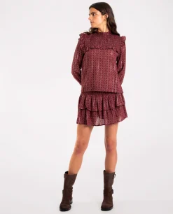 BLUSA TOGETHER AS ONE · BURDEOS