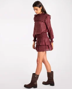 BLUSA TOGETHER AS ONE · BURDEOS