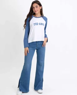 CAMISETA BIKE RIDE · BLANCO Y AZUL