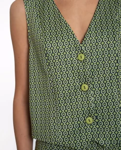 CHALECO BOHO COUNTRY · VERDE