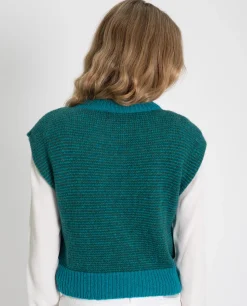 CHALECO TIMELESS VIBES · AZUL Y VERDE