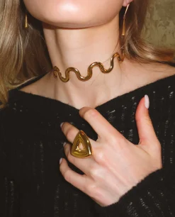 CHOKER WAVES · ACERO BAÑO ORO