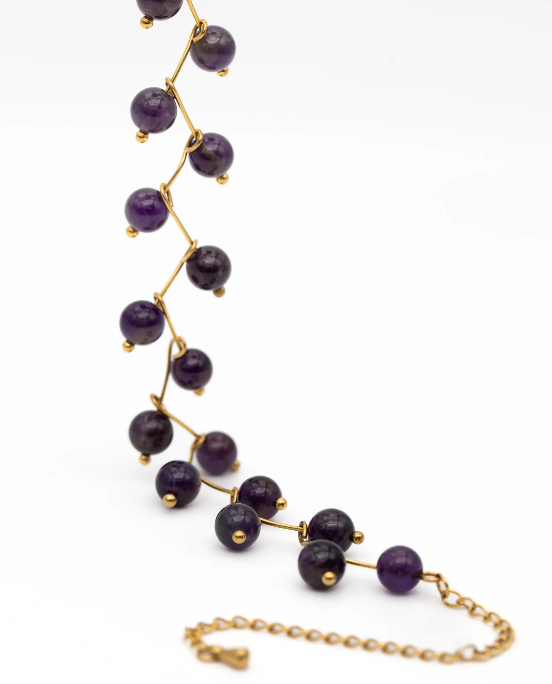 COLLAR ZIGY AMETHYST · ACERO BAÑO ORO