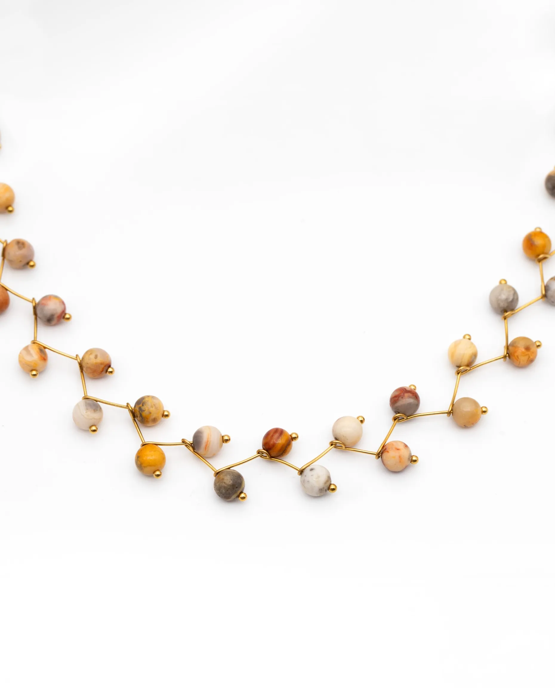 COLLAR ZIGY YELLOW AGATHE · ACERO BAÑO ORO