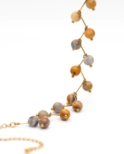 COLLAR ZIGY YELLOW AGATHE · ACERO BAÑO ORO