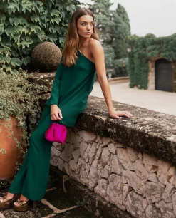 PANTALÓN MRS. OLMOS · VERDE BOTELLA