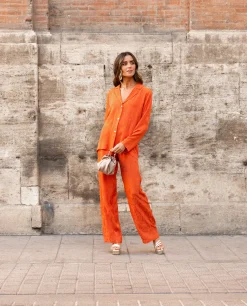 PANTALÓN MRS. ZAHERA · TERRACOTA