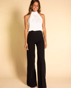 PANTALÓN PALAZZO ALTO · NEGRO