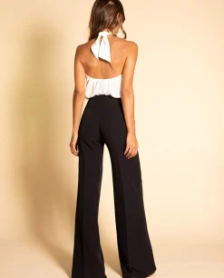 PANTALÓN PALAZZO ALTO · NEGRO