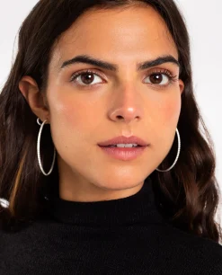 PENDIENTES ARO LIA L · BAÑO PLATA