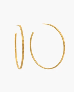 PENDIENTES ARO LIA L · BAÑO ORO