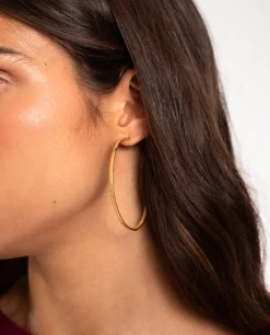 PENDIENTES ARO LIA L · BAÑO ORO