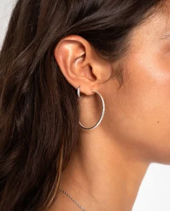 PENDIENTES ARO LIA M · BAÑO PLATA