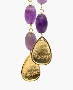 PENDIENTES DREAM DUO AMETHYST · BAÑO ORO