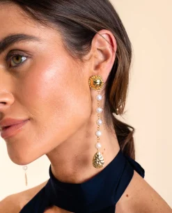PENDIENTES DREAM PEARLS · BAÑO ORO