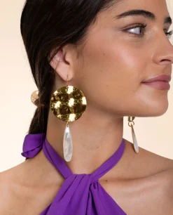 PENDIENTES ECLIPSE NACAR · BAÑO ORO