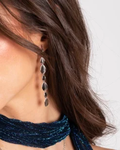 PENDIENTES RAINDROPS · PLATEADO