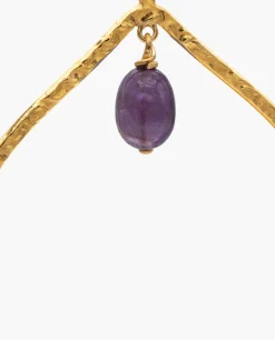 PENDIENTES TEAR AMETHYST · BAÑO ORO
