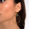 PENDIENTES TEAR TURQUOISE · BAÑO ORO