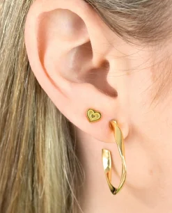 PIERCING HEART · PLATA BAÑO ORO