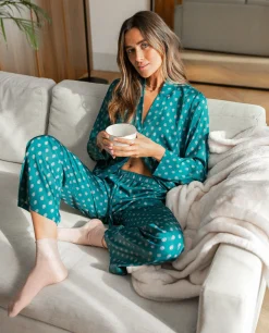 PIJAMA GREEN SUITE · CAMISA LARGA