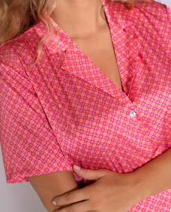 PIJAMA PINK CHAOS · CAMISA CORTA