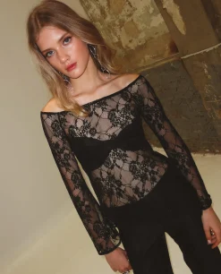 TOP LACE GRACE · NEGRO