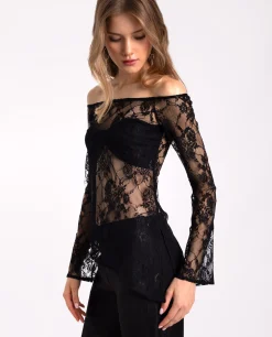 TOP LACE GRACE · NEGRO