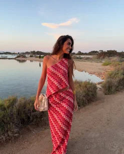 TOP MARIANA · ROJO Y FUCSIA