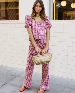 TOP RITA · BURDEOS Y ROSA