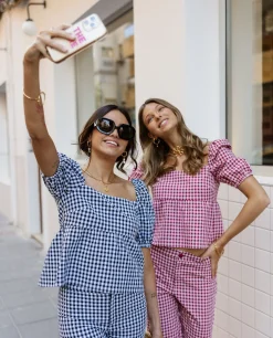 TOP RITA · BURDEOS Y ROSA