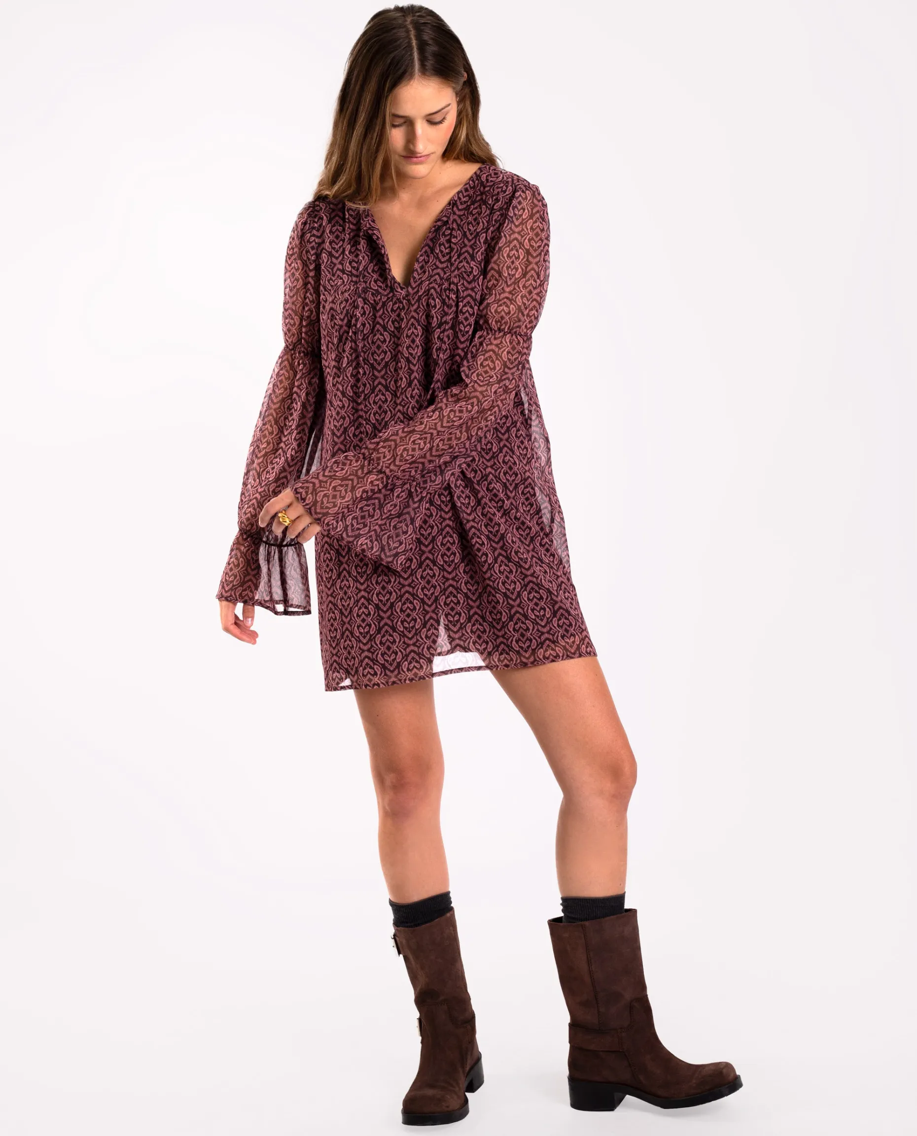 VESTIDO BREEZY AVENUE · MARRÓN