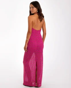 VESTIDO CASCAIS · FUCSIA Y BURDEOS