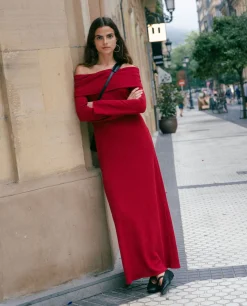 VESTIDO COTTON FEELS · BURDEOS