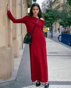 VESTIDO COTTON FEELS · BURDEOS