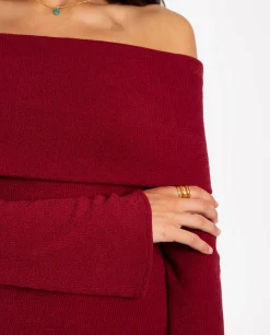 VESTIDO COTTON FEELS · BURDEOS