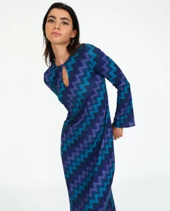 VESTIDO DECISIONS · ZIGZAG AZUL