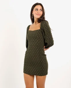 VESTIDO DONT ASK WHY · VERDE MILITAR