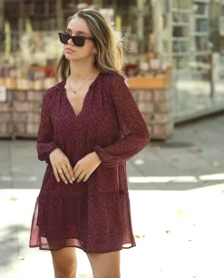 VESTIDO LOVED ONES · BURDEOS