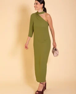 VESTIDO MRS. DE ROJAS · VERDE OLIVA