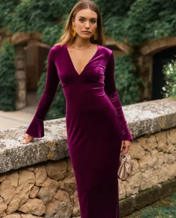 VESTIDO MRS. DURÁN · CIRUELA