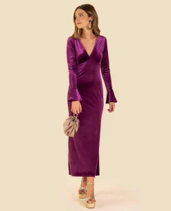 VESTIDO MRS. DURÁN · CIRUELA