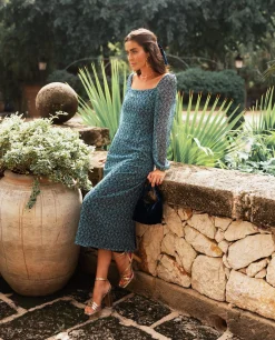 VESTIDO MRS. NOGUERA · VERDE AGUA